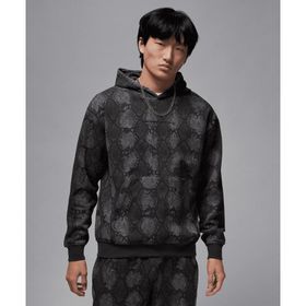 Jordan HF9894-010 Siyah Sport Hoop Fleece Dri-FIT Printed Pullover Hoodie Erkek Sweatshirt