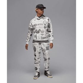 Jordan HM7257-133 Beyaz Essentials Printed Fleece Pants Erkek Eşofman Altı