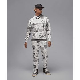Jordan HM7257-133 Beyaz Essentials Printed Fleece Pants Erkek Eşofman Altı