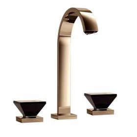 Jörger Empire Royal Crystal 3 Delikli Altın/Siyah Lavabo Bataryası