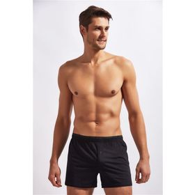 Josejuan 3400 Siyah Pamuk Örme Penye Erkek Boxer