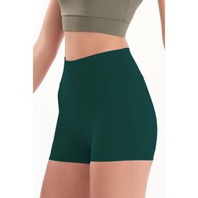 Josejuan 7400 Koyu Yeşil Kadın Mini Spor Şort Tayt