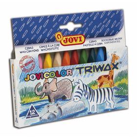 Jovi Triwax 12 Renk Pastel Boya