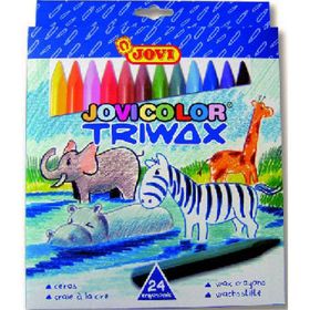 Jovi Triwax 24 Renk Mum Pastel Boya
