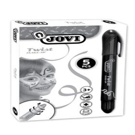 Jovi Twist Stick 5'li Siyah Yüz Boyama Kalemi