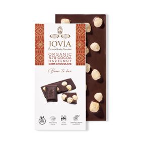 Jovia Çikolata %70 Bitter 85 gr Fındıklı Organik Çikolata