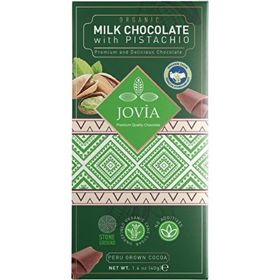Jovia Premium Quality 40 gr Organik Sütlü Çikolata Antep Fıstıklı