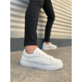 Joy Ayakkabı JY122 Mode Bağcıklı Cilt CBT Beyaz Erkek Günlük Ayakkabı