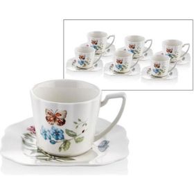 Joy Carmen 1JYC-107 Butterfly Serisi 6 Kişilik 220 cc Çay Fincanı
