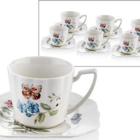 Joy Carmen 1JYC-107 Butterfly Serisi 6 Kişilik 220 cc Çay Fincanı