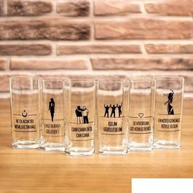 Joy Glass 6'lı İçelim Rakı Seti