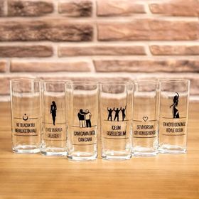 Joy Glass 6'lı İçelim Rakı Seti