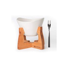 Joy Kitchen Beyaz Renk Ahşap Standlı Fondü Seti
