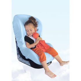 Joyous Mom Kids Mavi %100 Pamuk Organik Lastikli 4 Katlı Müslin Bebek Oto Koltuk Kılıfı