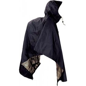 JR Gear Hafif Su Geçirmez Siyah Panço Yağmurluk