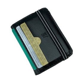 JS HT-011 17 Kart Alır Kağıt Para Bölmeli Lastikli RFID Dik Model Erkek Kartlık