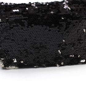 Juliano 15 x 24 cm Payet Big Siyah Makyaj Çantası
