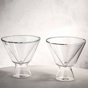 Jumbo 150 ml Glory 2'li Double Wall Çift Cidarlı V Bardak