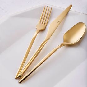 Jumbo 5100 Quartz Titanyum Gold 84 Parça 12 Kişilik Çatal Kaşık Bıçak Seti