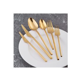 Jumbo 5500 84 Parça 12 Kişilik Titanyum Gold Çatal Kaşık Bıçak Seti