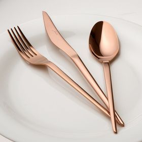 Jumbo 5700 Cius 12 Kişilik 84 Parça Titanyum Bronz Çatal Kaşık Bıçak Takımı
