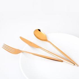 Jumbo 5800 Apollo 12 Kişilik 84 Parça Titanyum Bronz Çatal Kaşık Bıçak Takımı