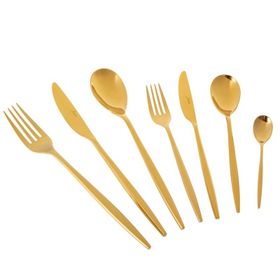 Jumbo 5800 Apollo 12 Kişilik 84 Parça Titanyum Gold Çatal Kaşık Bıçak Takımı