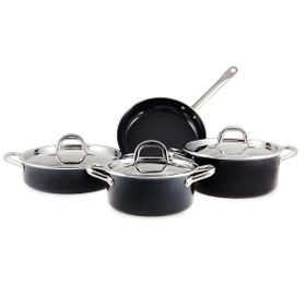 Jumbo 7 Parça Swiss Crystal Black Tencere Seti