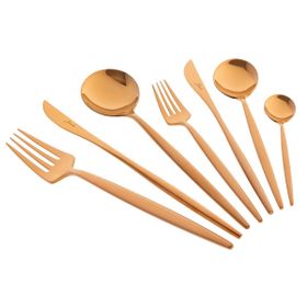 Jumbo 9000 Titanyum Bronz 12 Kişilik 84 Parça Çatal Kaşık Bıçak Takımı