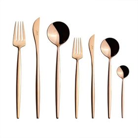 Jumbo 9000 Titanyum Bronz 84 Parça 12 Kişilik Çatal Kaşık Bıçak Seti