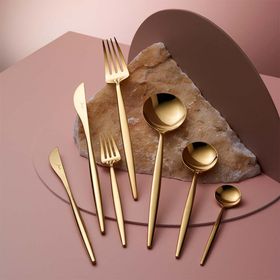 Jumbo 9000 Titanyum Gold 12 Kişilik 84 Parça Çatal Kaşık Bıçak Takımı