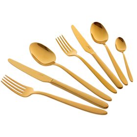 Jumbo 9400 Titanyum Gold 12 Kişilik 84 Parça Çatal Kaşık Bıçak Takımı