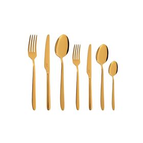 Jumbo 9400 Titanyum Gold 12 Kişilik 84 Parça Çatal Kaşık Bıçak Takımı