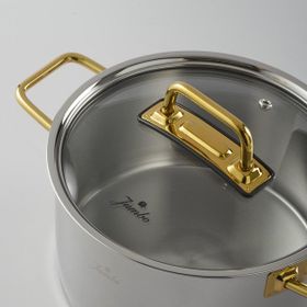 Jumbo Assos Gold Midi 3'lü Titanyum Tencere Seti