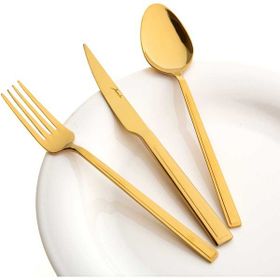 Jumbo Athena 6 Kişilik 18 Parça Titanyum Gold Yemek Çatal Bıçak Takımı