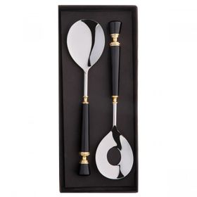 Jumbo Black 2 Parça Salata Servis Seti