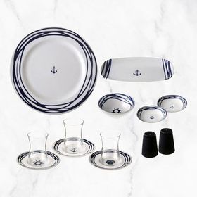 Jumbo Blue Marin 6 Kişilik Kahvaltı Takımı