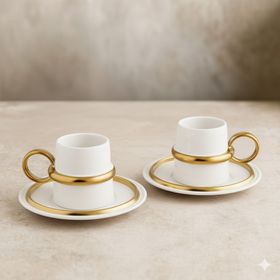Jumbo Bond Gold 2 Kişilik Kahve Fincan Takımı