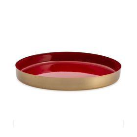 Jumbo Capella Kırmızı 26 cm Yuvarlak Tepsi