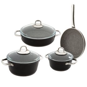 Jumbo Darci Black 7 Parça Tencere Seti