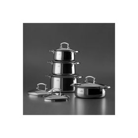 Jumbo Flame 5Ply 8 Parça Indüksiyon Tabanlı Çelik Tencere Seti