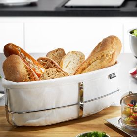 Jumbo GF.33661 Gefu Oval Beyaz Ekmek Sepeti