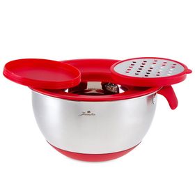 Jumbo Globe Plus Rendeli 20 cm Kırmızı Saklama Kabı
