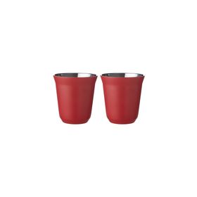 Jumbo Glory 7 Double Wall Kırmızı 2'li 160 ml Termo Çelik Fincan