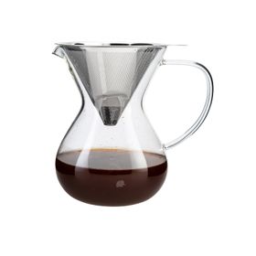 Jumbo Glory Çelik Süzgeçli 850 ml Cam Kahve Demleme Ekipmanı