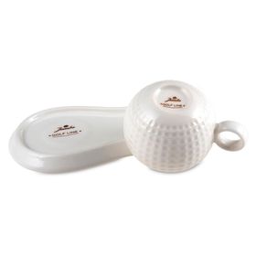 Jumbo Golfline Beyaz Fincan Beyaz Tabak Tekli Fincan Takımı