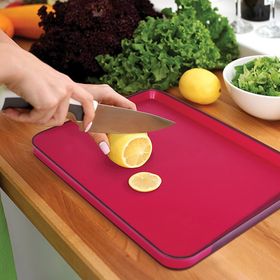 Jumbo Joseph & Joseph 60004 Cut&Carve Plus Kırmızı Büyük Kesme Tahtası