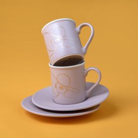 Jumbo Joy Pembe Çay Fincan Takımı