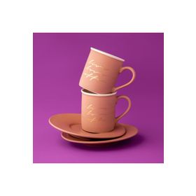 Jumbo Joy Pembe Kahve Fincan Takımı