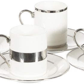 Jumbo Luces Platin 90 ml 4 Kişilik Kahve Fincan Takımı
